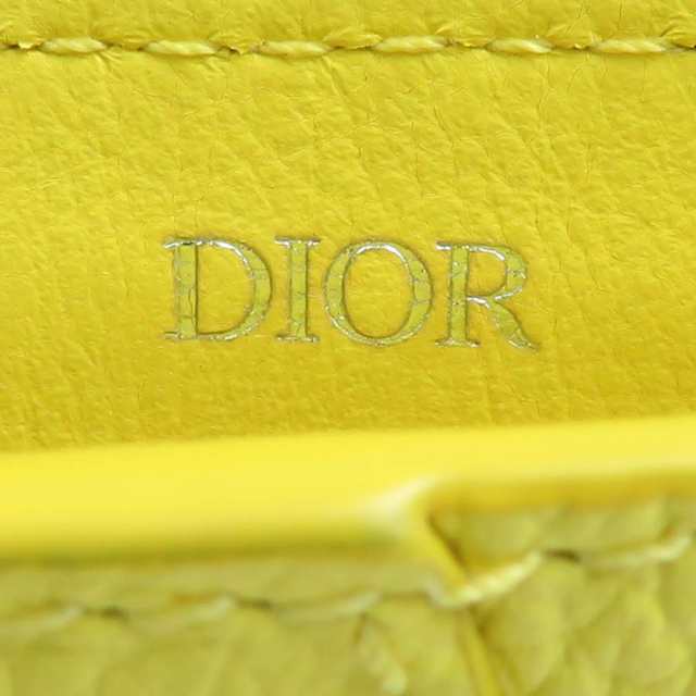 Christian Dior クリスチャンディオール サドル ポーチ チャーム イエロー 14063 レディース【中古】 h30023g