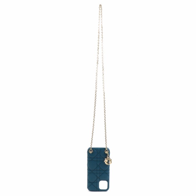 クリスチャンディオール Christian Dior スマートフォンケース iPhone12 Proケース レザー グリーンブルー レディース 送料無料 h30025g素材