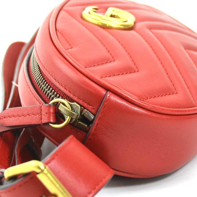 極美品　GUCCI グッチ　ボディバッグ　GGマーモント 476434 レッド 極美品 GUCCI グッチ ボディバッグ GGマーモント 476434 レッド 【公式