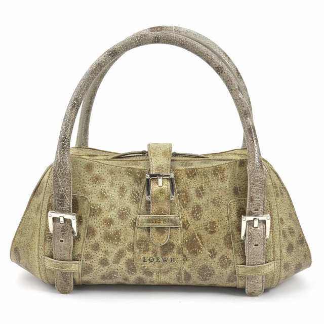LOEWE ロエベ センダ ハンドバッグ ベージュ/ブラウン/グレー 14059 レディース【中古】 e57883aの通販は