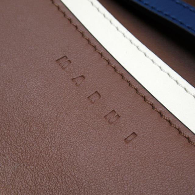 MARNI マルニ 斜め掛けショルダーバッグ ブルー×ブラウン×アイボリー