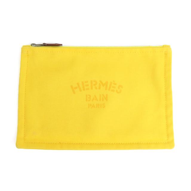 HERMES エルメス BAIN ポーチ マルチケース イエロー 14063 ユニ