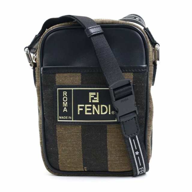 FENDI フェンディ ペカン 斜め掛けショルダーバッグ ポシェット ブラウン/ブラック 14057 ユニセックス【中古】 e58038a