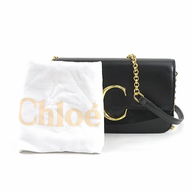 Chloe クロエ 斜め掛けショルダーバッグ ブラック 14054 レディース【中古】 h30073k