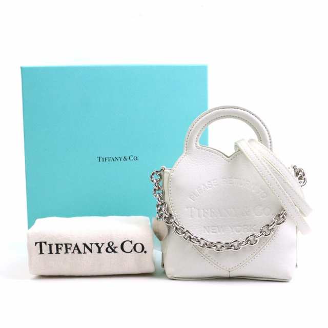 TIFFANY&Co. ティファニー リターン トゥ ティファニー 斜め掛けショルダーバッグ ホワイト 14056 レディース【中古】 99841i