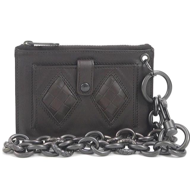 BOTTEGAVENETA ボッテガヴェネタ イントレチャート コインケース ブラウン 14057 メンズ【中古】 a0247の通販は 22,800円