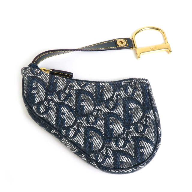 Christian Dior クリスチャンディオール サドル トロッター コインケース ネイビー 14066 ユニセックス【中古】 r9954fの通販は