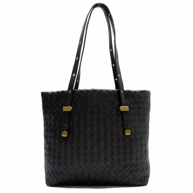 BOTTEGAVENETA ボッテガヴェネタ イントレチャート ショルダーバッグ ブラック 14054 レディース【中古】 w0168i