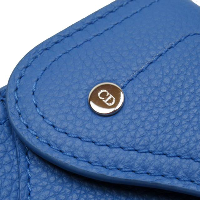 Christian Dior クリスチャンディオール サドル ポーチ ブルー 14067