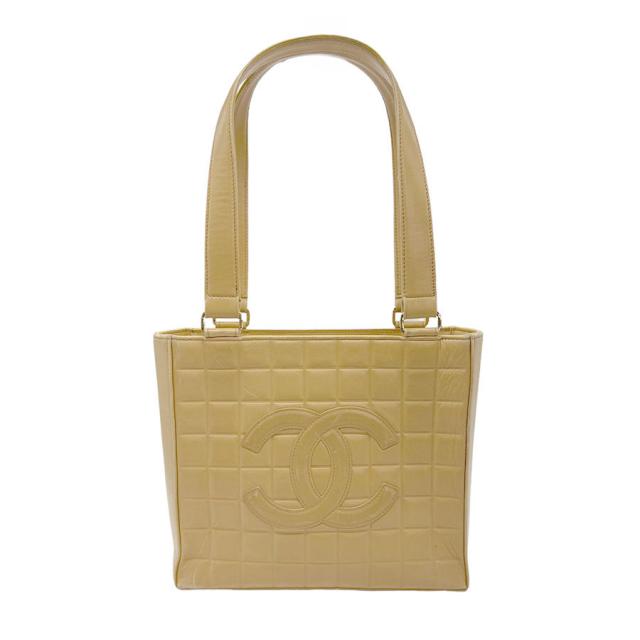 CHANEL シャネル チョコバー ハンドバッグ ベージュ 14059 レディース【中古】 z0549の通販は
