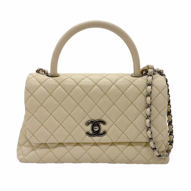CHANEL シャネル ココハンドル ハンドバッグ ショルダーバッグ グレージュ 14055 レディース【中古】 z0606の通販は