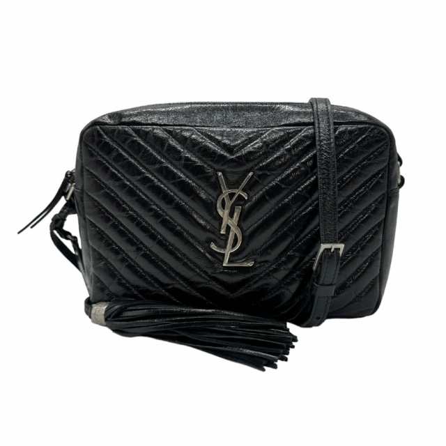 SAINT LAURENT サンローラン 468537 斜め掛けショルダーバッグ ブラック 14054 レディース【中古】 z0661