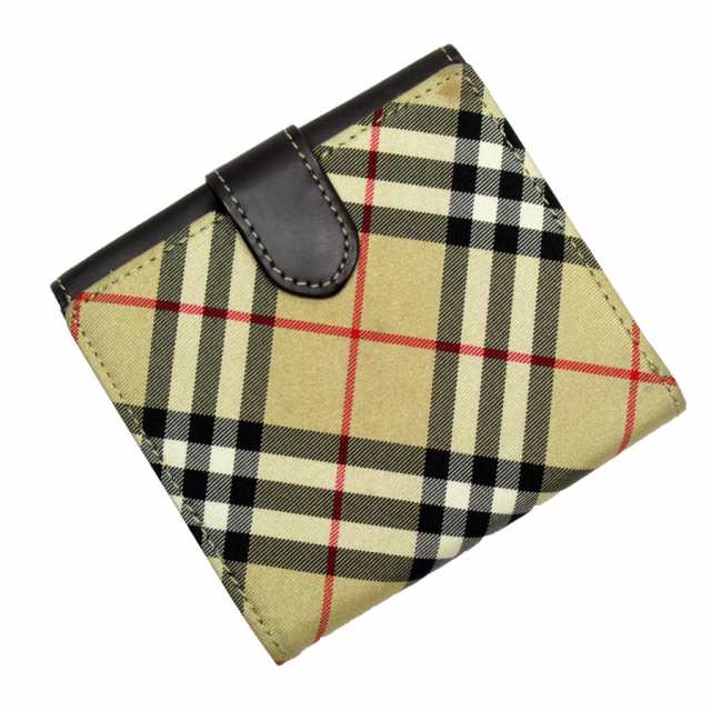 BURBERRY バーバリー 二つ折り財布 ブラウン×ベージュ 14059 ユニセックス【中古】 g4076a