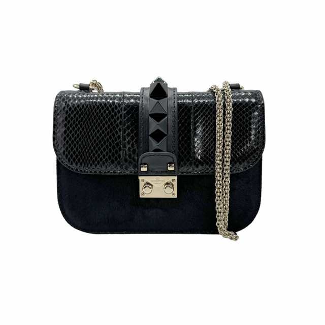 Valentino Garavani ヴァレンティノ ガラヴァーニ ショルダーバッグ ブラック 14054 レディース【中古】 z0793の通販は