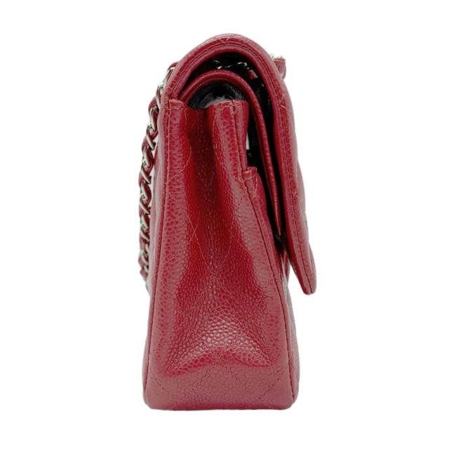 CHANEL シャネル ダブルフラップ マトラッセ ショルダーバッグ レッド