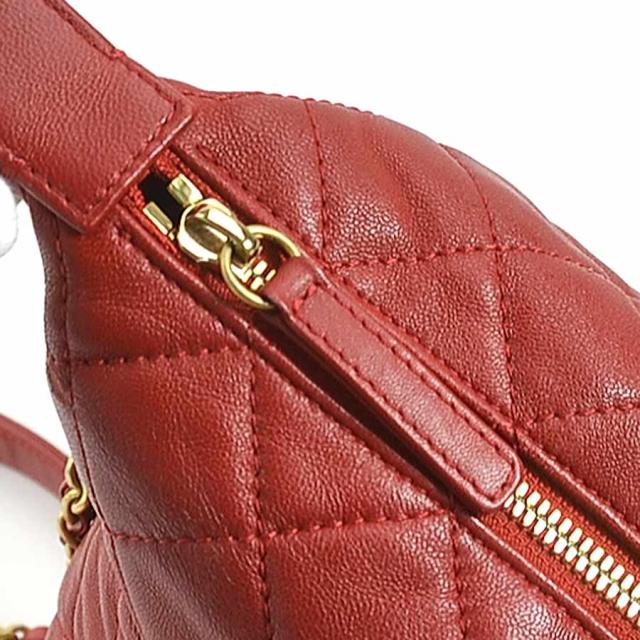 CHANEL シャネル マトラッセ 斜め掛けショルダーバッグ レッド 14060