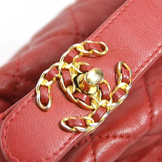 CHANEL シャネル マトラッセ 斜め掛けショルダーバッグ レッド 14060