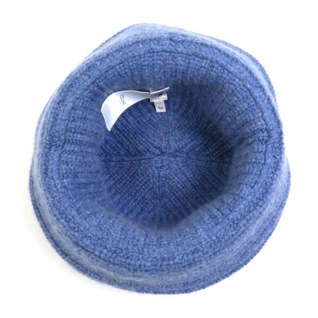 CELINE セリーヌ トリオンフ ハット バケツハット ブルー 14067 レディース【中古】 h30300f CELINE セリーヌ トリオンフ ハット バケツハット ブルー 14067