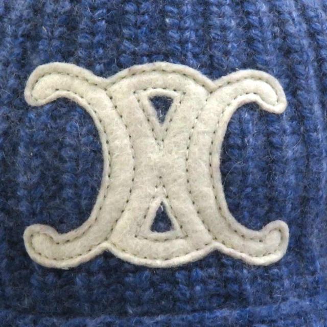 CELINE セリーヌ トリオンフ ハット バケツハット ブルー 14067