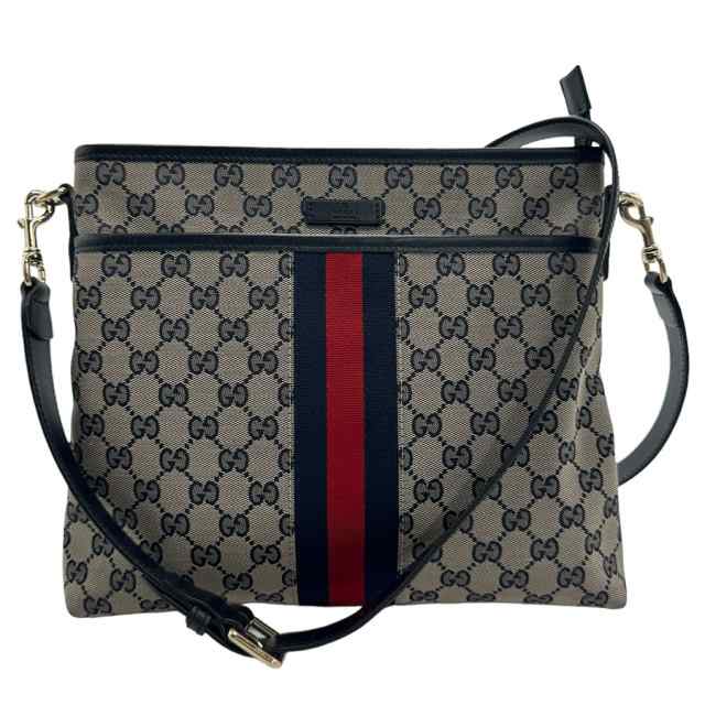 GUCCI グッチ シェリーライン 388926 ショルダーバッグ ネイビー 14066 ユニセックス【中古】 z1102