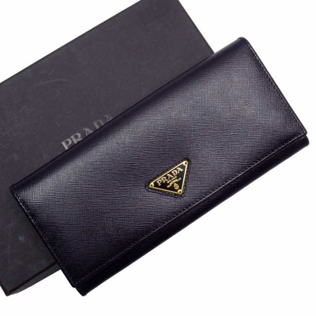 PRADA プラダ 1M1132 二つ折り長財布 パープル 14064 ユニセックス【中古】 t19315f