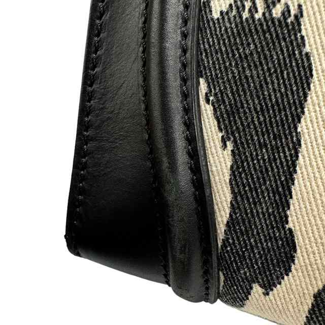 CELINE セリーヌ ラゲージ ミニ ショッパー ハンドバッグ ブラック/オフホワイト 14054 レディース【中古】 z1266の通販は
