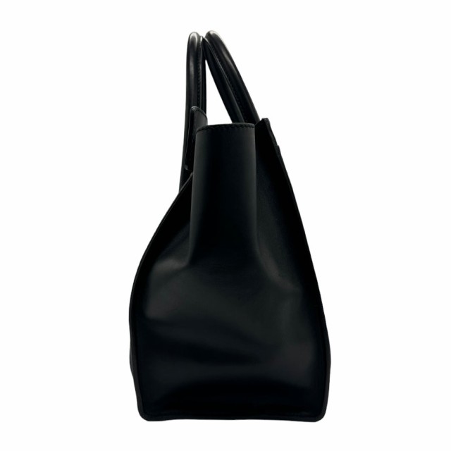 CELINE セリーヌ ラゲージ ミニ ショッパー ハンドバッグ ブラック/オフホワイト 14054 レディース【中古】 z1266の通販は