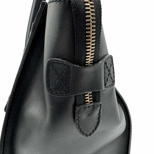 CELINE セリーヌ ラゲージ ミニ ショッパー ハンドバッグ ブラック/オフホワイト 14054 レディース【中古】 z1266の通販は