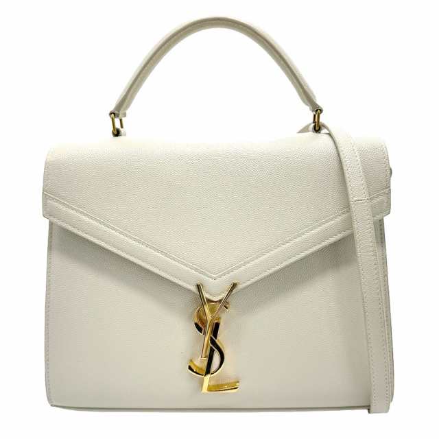 SAINT LAURENT サンローラン ハンドバッグ ショルダーバッグ オフホワイト 14056 レディース【中古】 z1352