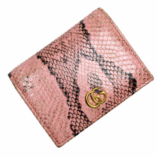 GUCCI グッチ GGMarmont　 456126 二つ折り財布 ピンク 14061 ユニセックス【中古】 t19354a