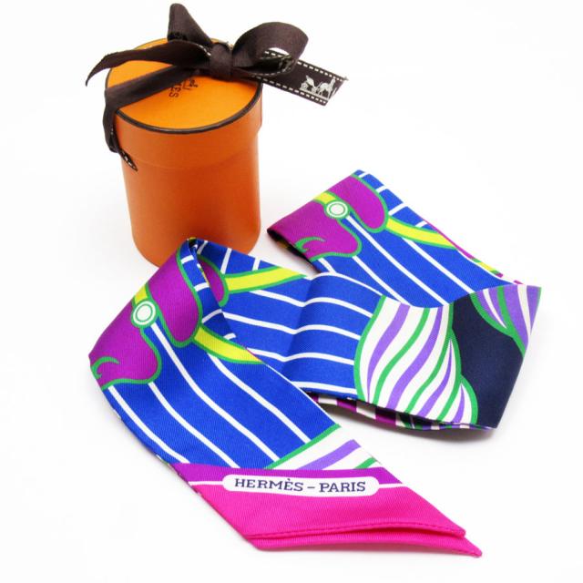 HERMES エルメス ツイリー スカーフ マルチカラー 14072 レディース【中古】 t19355a