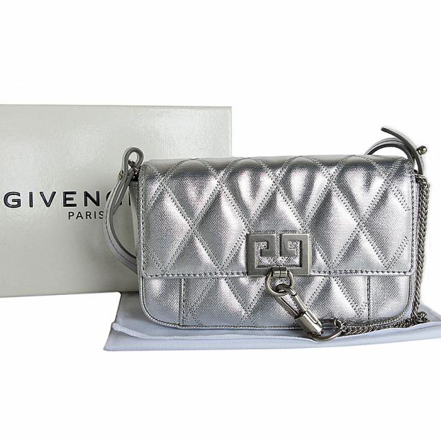 GIVENCHY ジバンシィ 斜め掛けショルダーバッグ シルバー 14069 レディース【中古】 s0136a