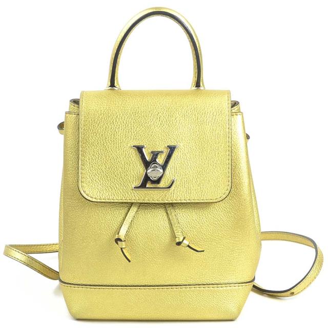 LOUIS VUITTON ルイ ヴィトン ロックミー バックパック M54575 リュック ゴールド 14068 レディース【中古】 s0141a