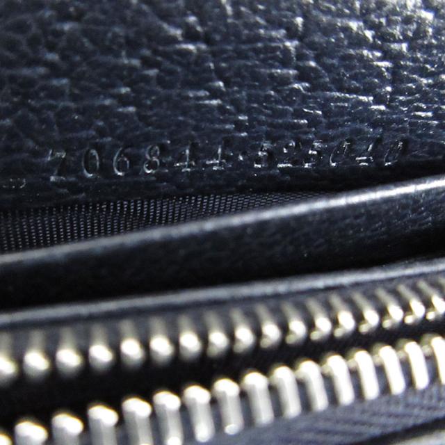 GUCCI グッチ GGマーモント 406844 ラウンドファスナー長財布 ネイビー