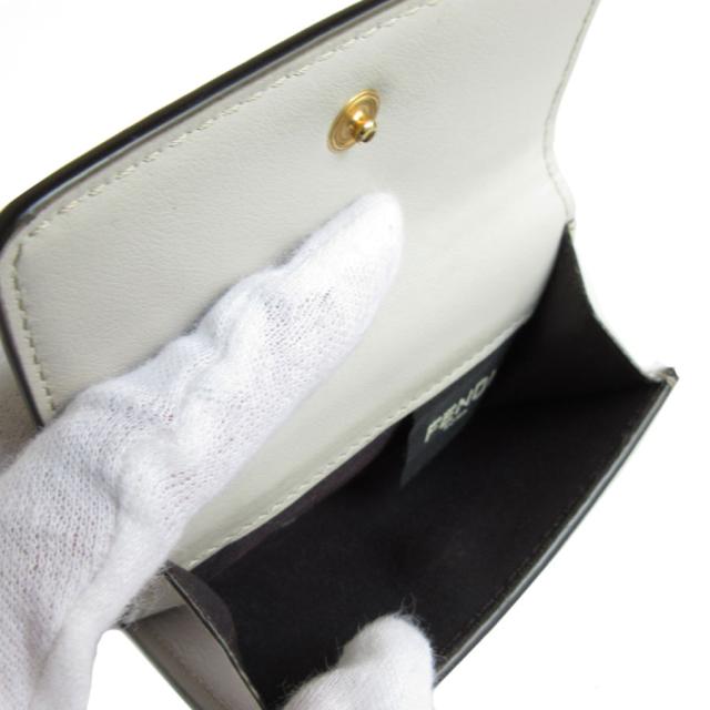 FENDI フェンディ 三つ折り財布 コンパクトウオレット ライトグレー