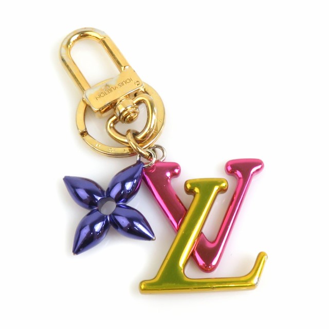 LOUIS VUITTON ルイ ヴィトン ポルトクレ LV ニューウェーブ M67808 チャーム キーリング ゴールド/マルチカラー 14068 レディース【中古】 e58797a