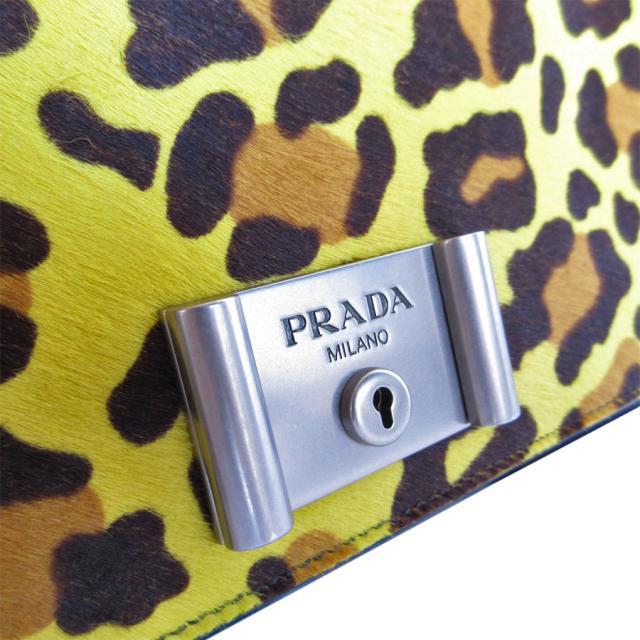 PRADA プラダ 1BD009 ショルダーバッグ イエロー×ブラウン×ブラック