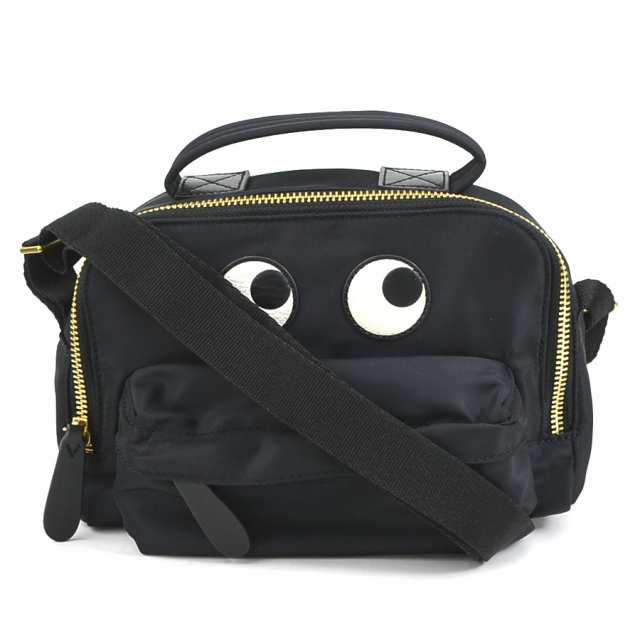 Anya Hindmarch アニヤ ハインドマーチ 斜め掛けショルダーバッグ ブラック 14054 レディース【中古】 r10053k