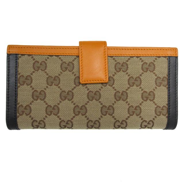 GUCCI グッチ 282429 長財布 オレンジ×ブラック×ブラウン 14057 ユニセックス【中古】 s0336a GUCCI グッチ 282429 長財布 オレンジ×ブラック×ブラウン 14057 ユニ
