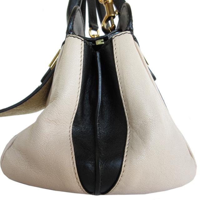 Chloe クロエ ハンドバッグ ショルダーバッグ ピンクベージュ/ブラック