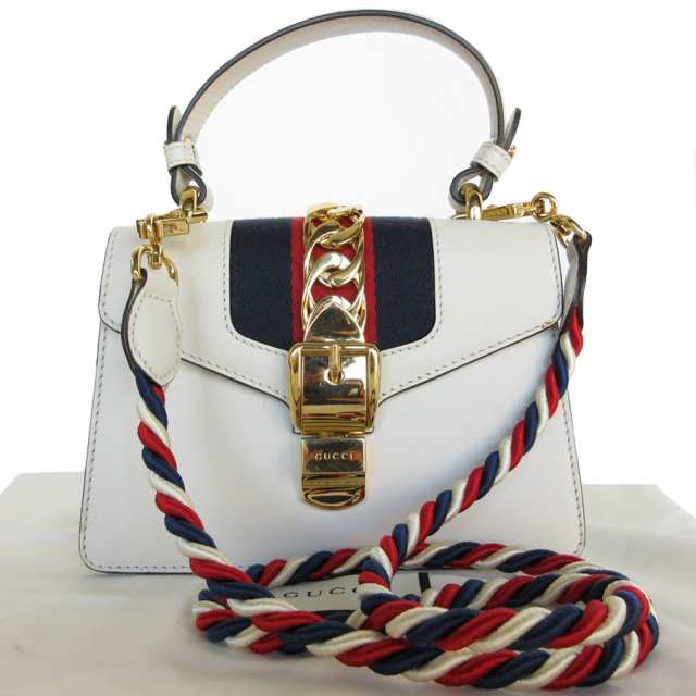 GUCCI グッチ シルヴィ 470270 ハンドバッグ ショルダーバッグ オフホワイト 14056 レディース【中古】 s0387a