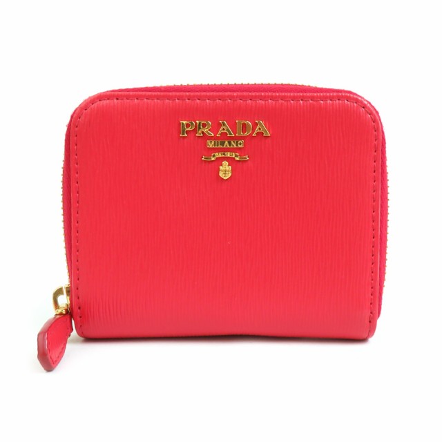 PRADA プラダ コインケース レッド 14060 レディース【中古】 a0384