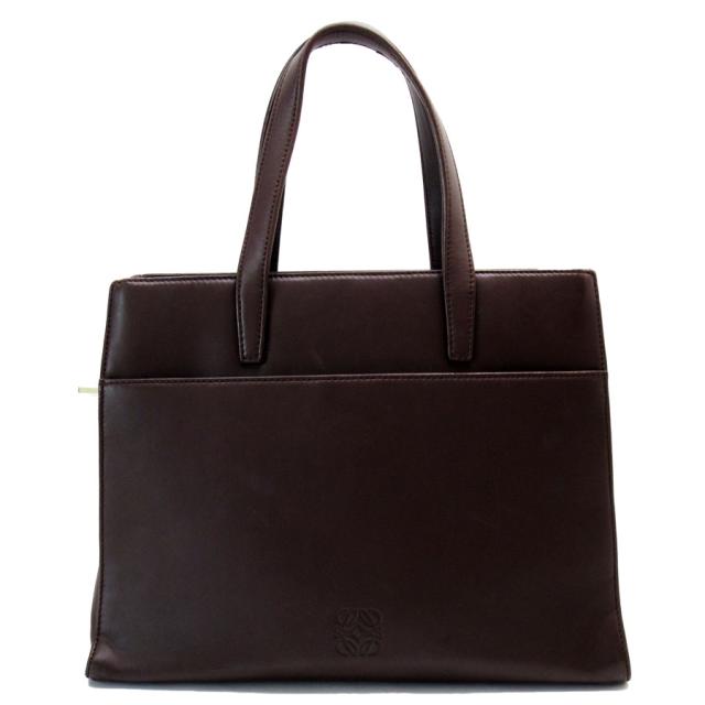 LOEWE ロエベ アナグラム ハンドバッグ ダークブラウン 14057 レディース【中古】 w0635aの通販は