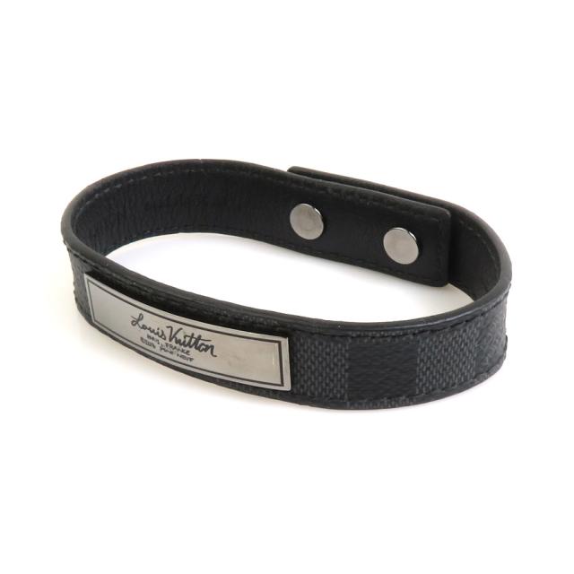 LOUIS VUITTON ルイ ヴィトン ブラスレ LVステープル エディション ダミエグラフィット M6524 ブレスレット ブラック 14054 メンズ【中古】 r10104gの通販は