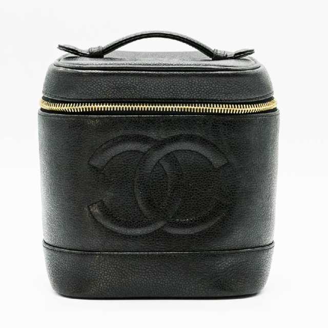 CHANEL シャネル ココマーク ハンドバッグ バニティバッグ ポーチ ブラック レディース【中古】 PD306