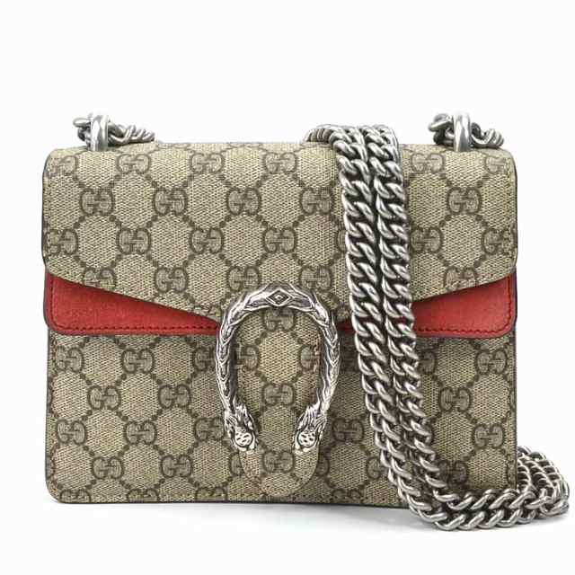 GUCCI グッチ ディオニュソス 421970 斜め掛けショルダーバッグ ベージュブラウン/ダークレッド 14057 レディース【中古】 e58940a