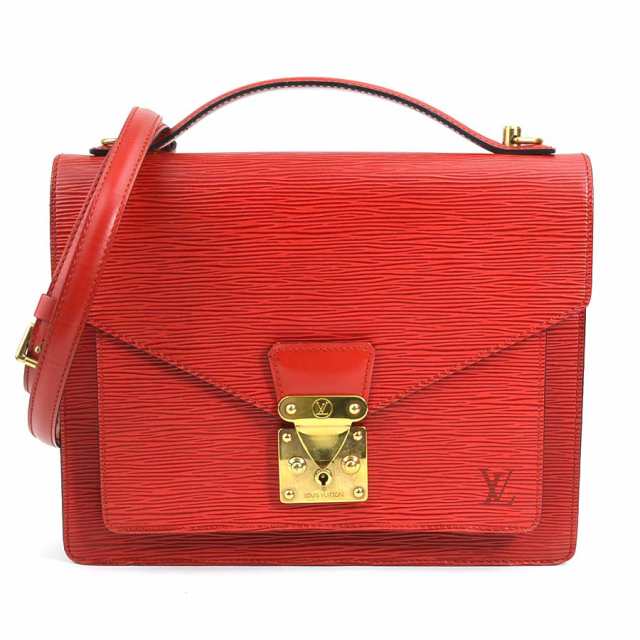 LOUIS VUITTON ルイ ヴィトン モンソー エピ ハンドバッグ ショルダーバッグ レッド 14060 ユニセックス【中古】 e58954a