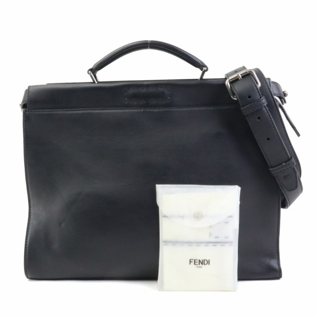 FENDI フェンディ ピーカブー フィット ハンドバッグ ショルダーバッグ ブラック 14054 メンズ【中古】 e58957a