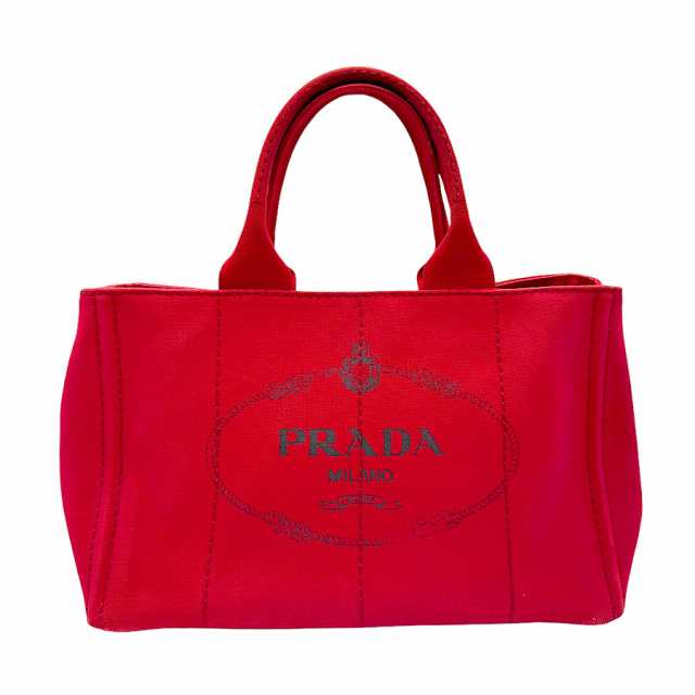 PRADA プラダ カナパ ハンドバッグ トートバッグ レッド 14060 レディース【中古】 n0233