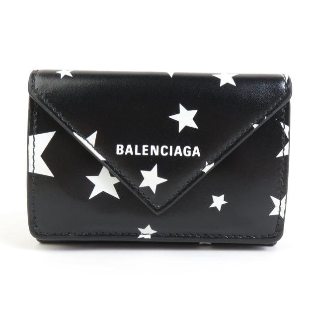 BALENCIAGA ブラック 三つ折り財布 BALENCIAGA バレンシアガ 財布 三